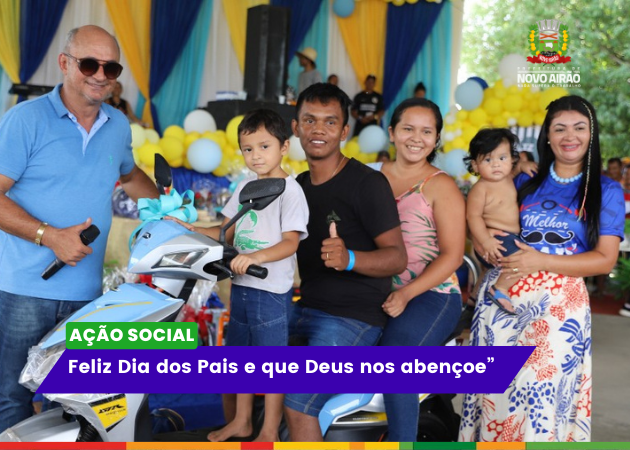 “Feliz Dia dos Pais e que Deus nos abençoe”