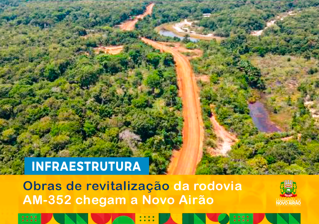 Obras de revitalização da rodovia AM-352 chegam a Novo Airão