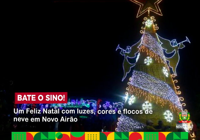 Um Feliz Natal com luzes, cores e flocos de neve em Novo Airão