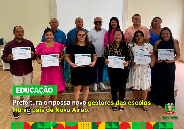 Semed empossa novos gestores das escolas municipais de Novo Airão