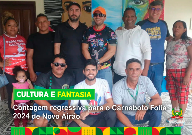 Contagem regressiva para o Carnaboto Folia 2024 de Novo Airão