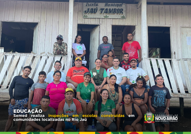 Semed realiza inspeções em escolas construídas em comunidades localizadas no Rio Jaú