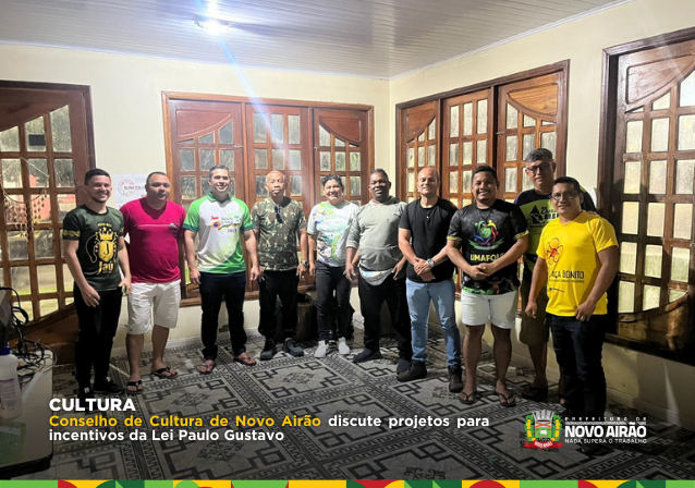 Conselho de Cultura de Novo Airão discute projetos para incentivos da Lei Paulo Gustavo