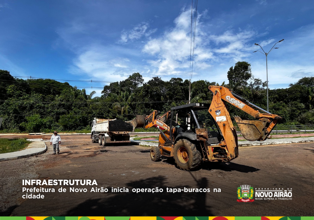 Prefeitura de Novo Airão inicia operação tapa-buracos na cidade