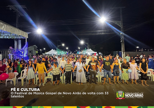 O Festival de Música Gospel de Novo Airão de volta com 33 talentos 