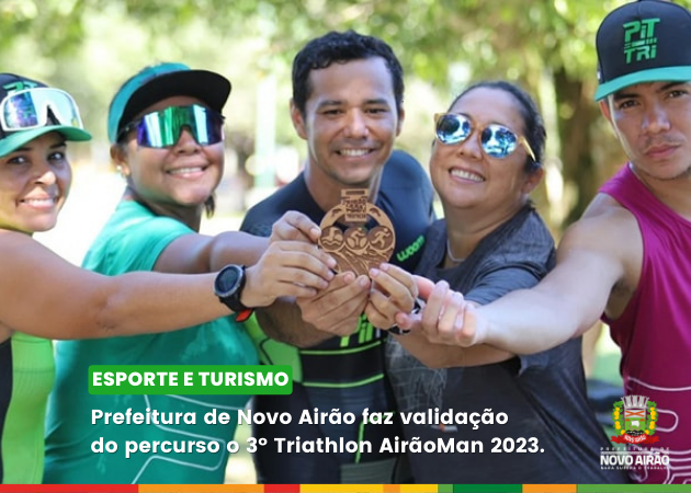 Prefeitura de Novo Airão faz validação do percurso o 3º Triathlon AirãoMan 2023.