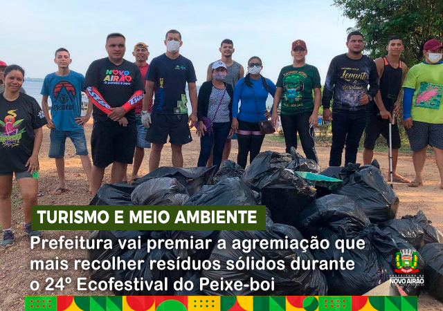 Prefeitura vai premiar a agremiação que mais recolher resíduos sólidos durante o 24º Ecofestival do Peixe-boi