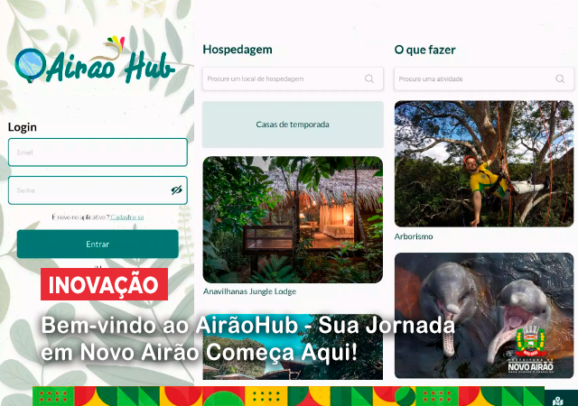 Bem-vindo ao aplicativo de turismo AirãoHub - Sua Jornada em Novo Airão Começa Aqui! 
