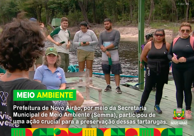 A Prefeitura de Novo Airão, via Secretaria Municipal de Meio Ambiente (Semma), participou no último sábado (27/01), soltura dos quelônios no Parque Nacional do Jaú.